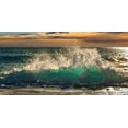 thumbnail image 2 of Pangea Images 32x18 White Modern Wood Framed Museum Art Print Titled - Wave crashing on the beach, Kauai Island, Hawaii (detail), 2 of 4