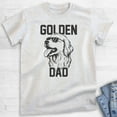 thumbnail image 2 of Golden Dad T-shirt, Unisex Men's Shirt, Golden Retriever Owner, Best Dog Dad Gift, Heather Ash, Medium, 2 of 6