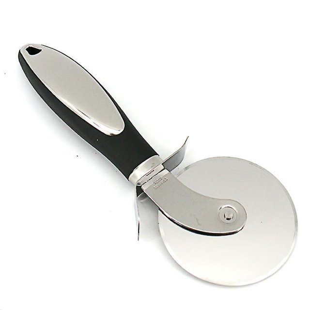 Rueda cortadora de pizza - Cortadora de pizza de cocina premium - Cortadora de pizza súper afilada y fácil de limpiar, rueda para pizza negra