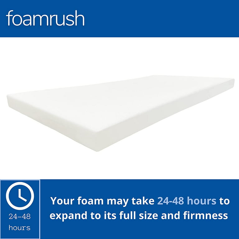 Foamrush 6 inch Height x 25 inch Width x 25 inch Length Upholstery Foam Cushion High Density