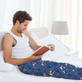 thumbnail image 5 of Logiee Raccoon blue point Print Pajama Pants for Men,Men’s Pajama Bottoms,Mens PJ Pants with Pockets & Button Fly-Large, 5 of 6