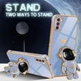 thumbnail image 4 of For Samsung Galaxy A03s Case with Astronaut Stand, Women Girls Galaxy A03s Phone Cases, Girly Cute 6D Outer Space Heart Pattern Phone Cover for Samsung A03s 6.5 Inch Dark Blue, 4 of 11