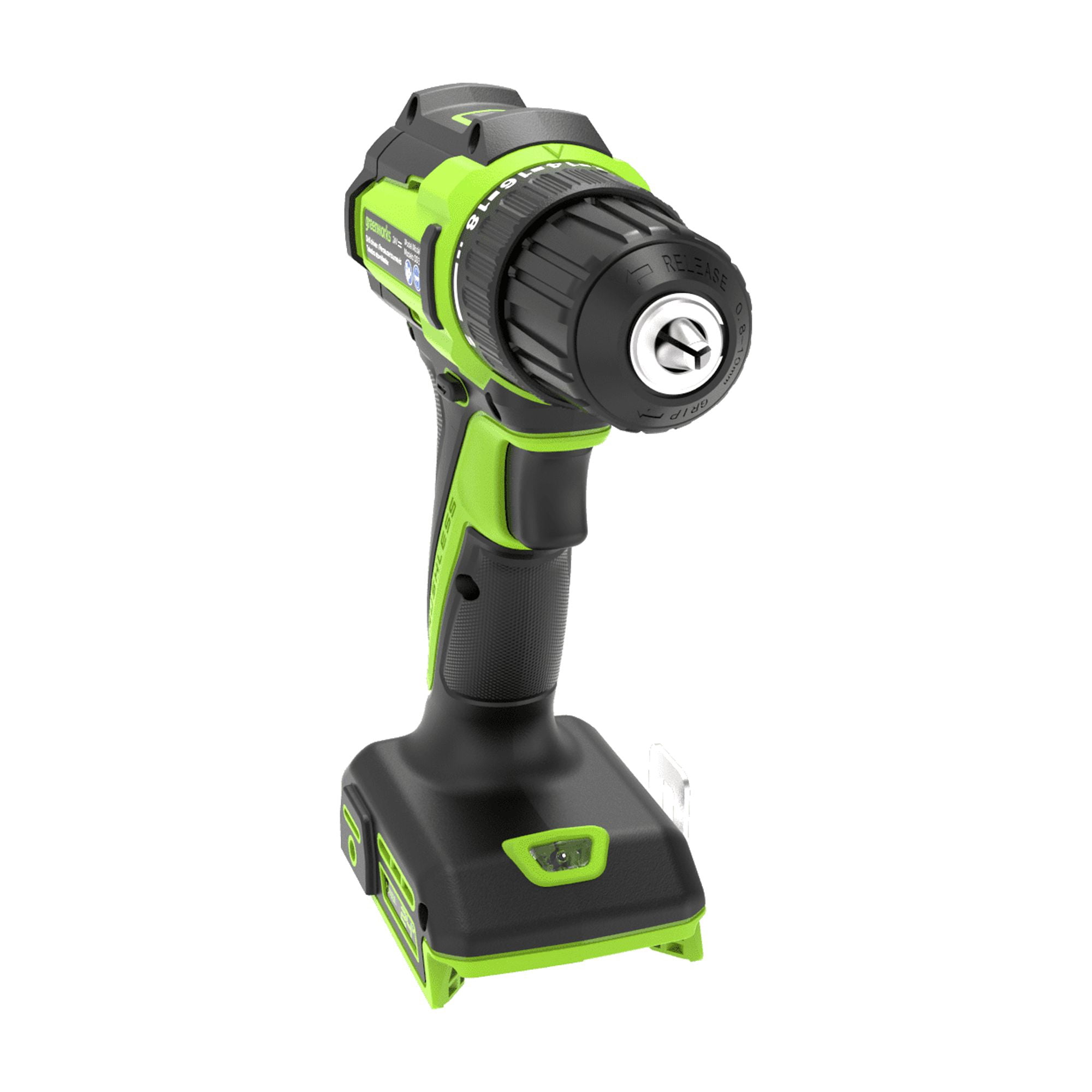 Greenworks 24V 3/8" 280 in-lb Drill, with 2 Ah USB-C Battery, Included 10 Pc Double Side Impact Bit Set, DD330A7