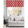 thumbnail image 5 of Valances for Windows Red Rod Pocket Cafe Window Treatments Valance Curtains for Kitchen Bathroom Laundry Basement Windows 42"x12", 5 of 9