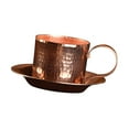 thumbnail image 6 of WeiLaiKeQi Pure Copper Coffee Mug Traditional Copper Mug for Restaurant Bar Coffee Shop with saucer, 6 of 9