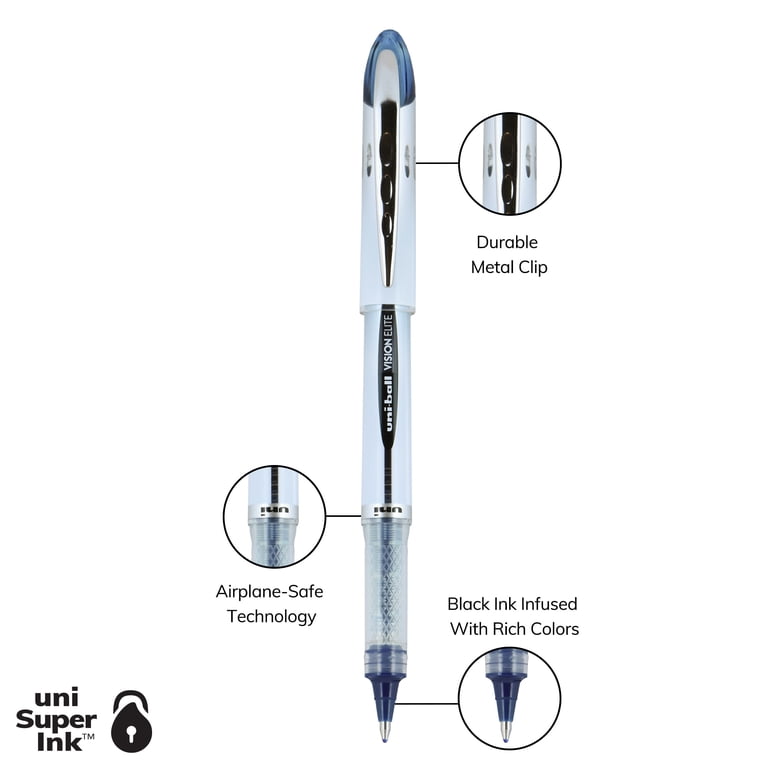 uniball Vision Elite BLX Rollerball Pens, 4 Pack photo 3