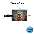 thumbnail image 3 of French Bulldog Frenchie Dog French Bohemian Art Faux Leather Travel Luggage Tag, 3 of 7