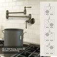 thumbnail image 5 of Wowow Pot Filler Faucet Antique Bronze, Wall Mount Kitchen Folding Faucet 2 Handle with Double Joint Swing Arms Brass Stove Faucet, 5 of 8