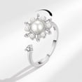 thumbnail image 3 of Seven bead connection beautiful rotary ring, adjustable opening ring, 3 of 4