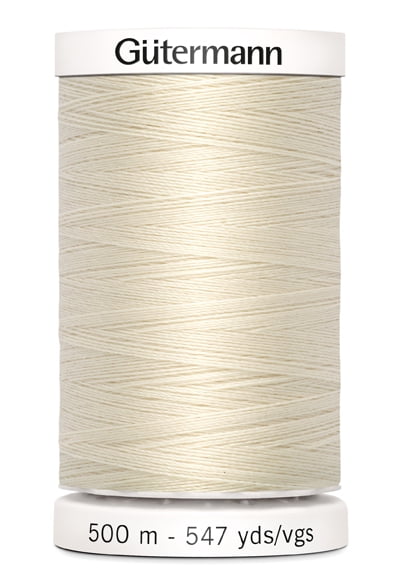 NEW White & light blue GUTERMANN 100% polyester sew-all thread 547 yds Spools 
