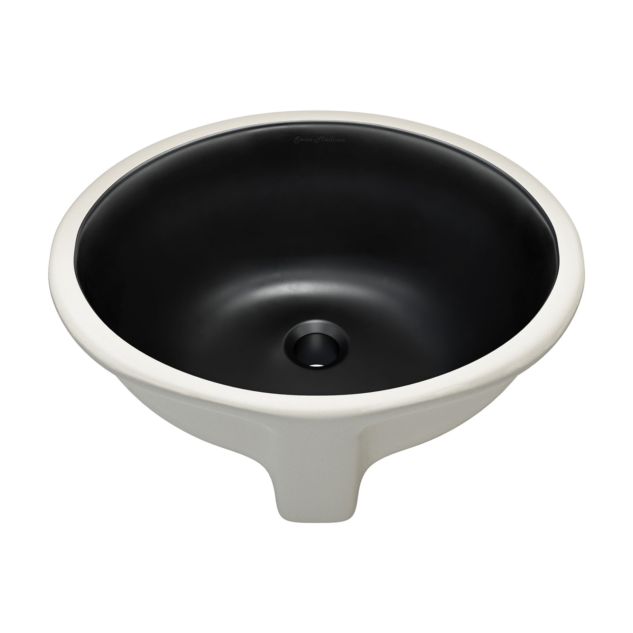 Monaco 19" Ceramic Undermount Bathroom Sink in Matte Black