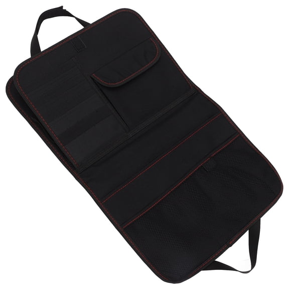 GOOHOCHY Foldable Backseat Bag Durable Storage Bag Rear-seat Storage Pouch Seat Hanging Bag With Table for Car Auto Vehicle Automobile (Black)