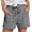 Gray -CN14, variant on Cotton Linen Shorts for Women Elastic Waisted Drawstring Summer Casual Beach Bermuda Shorts with Pockets Coffee L