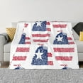 thumbnail image 1 of XMXT Throw Blanket, Liberia Flag Print Machine Washable Blankets for Sofa, 80 x 60 inches Multicolor, 1 of 9