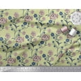 thumbnail image 3 of Soimoi Tissu en Rayonne Feuilles & Roses Imprimé Floral 1 Yard 56 Pouces de Large, 3 of 3