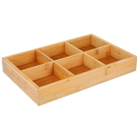 

Bamboo Plate Snack Serving Plate Compartment Snack Tray Multi-grid Food Plate Bamboo Tray