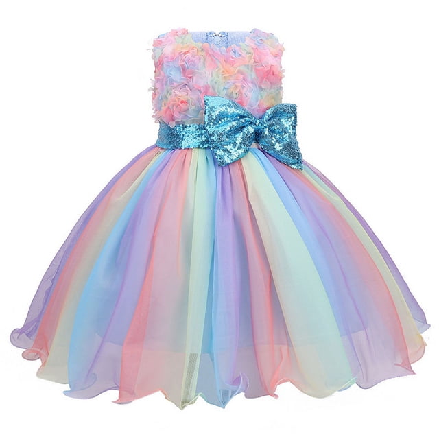 Tendencia de moda Unicornio Lindo Lazo Ropa para niños Ropa de princesa Malla Regalo del día de las niñas Ropa