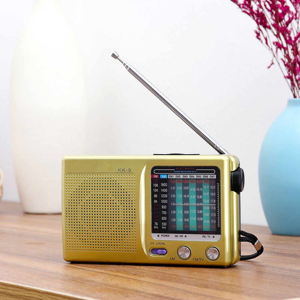 Kadell Mini Portable Radio Player with FM/MW/SW Stereo Radio Cassette
