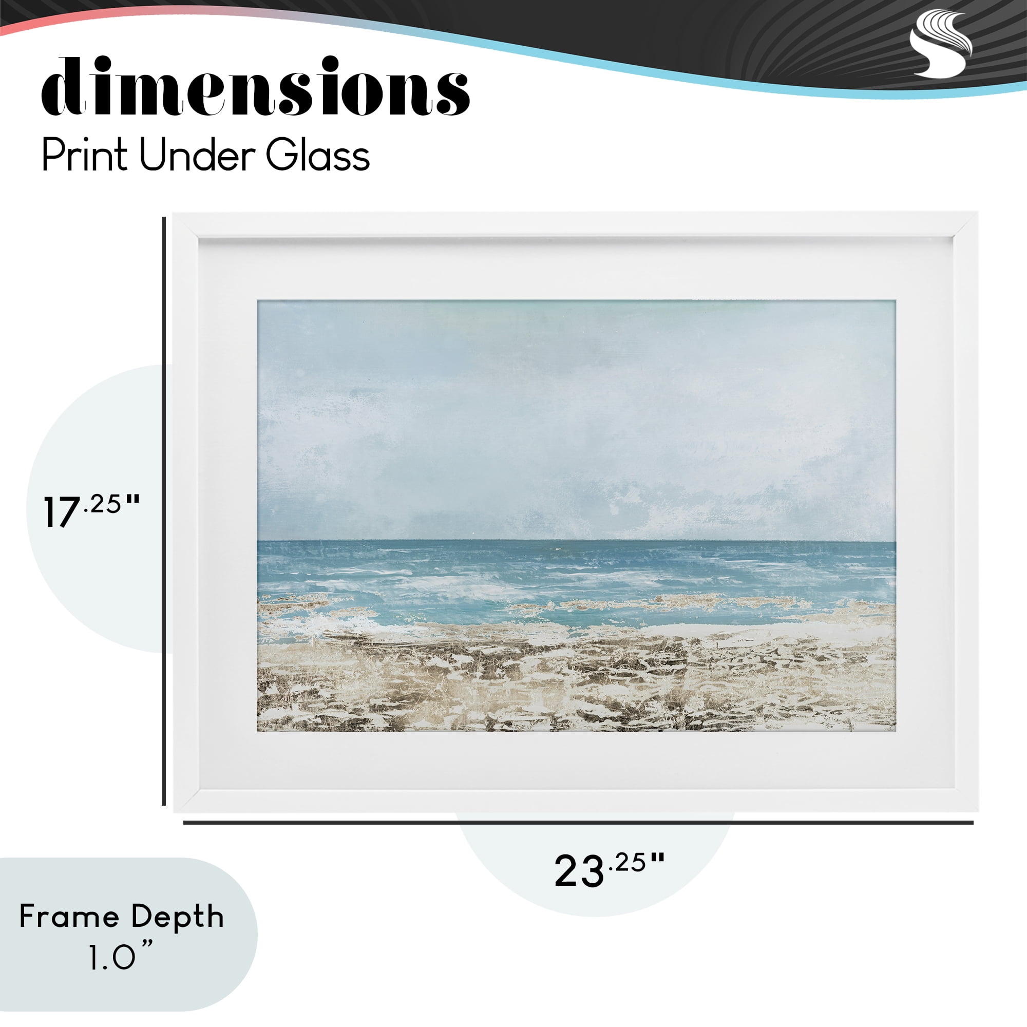 Stupell Industries Peaceful Mood Coastal Scene White Framed Print Under Glass, design by Lorenzo Collective