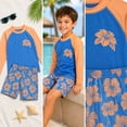 thumbnail image 5 of iXtreme Boys Rash Guard Set - 2 Piece Quick Dry Long Sleeve Swim Shirt and Boys Swim Trunks, 5 of 7