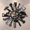 thumbnail image 1 of Car Garage Tools Vinyl Record Wall Clock Mechanic Service Car Wall Watch Repairing Tool Clock Repairman Gift Man Cave Room Decor, 1 of 5