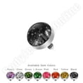 thumbnail image 1 of 3 Pack Dermal Tops Glitter Dome Internally Threaded Dermal Jewelry 16G 4mm, 1 of 6