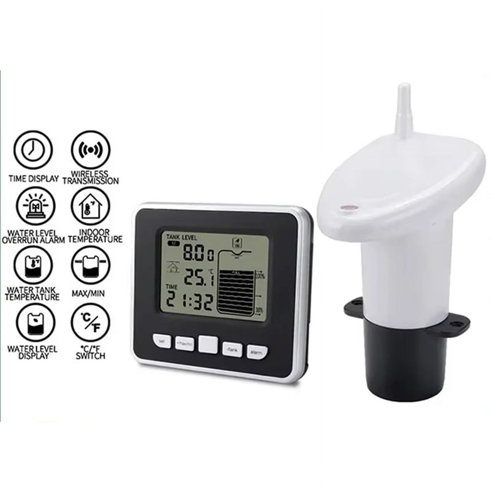 Wireless Water Level Indicator Gauge Water Tank Sensor Liquid Level ...