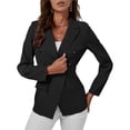 thumbnail image 2 of Cárdigan de Larga de Color Liso para Mujer, Chaqueta Informal de Larga con Abertura Frontal. Negro S, 2 of 8