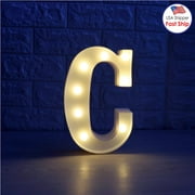 AMZER Decorative LED Illuminated Letter Marquee Sign - Alphabet Marquee Letters with Lights For Wedding Birthday Party Christmas Night Light Lamp Home Bar Decoration (C)