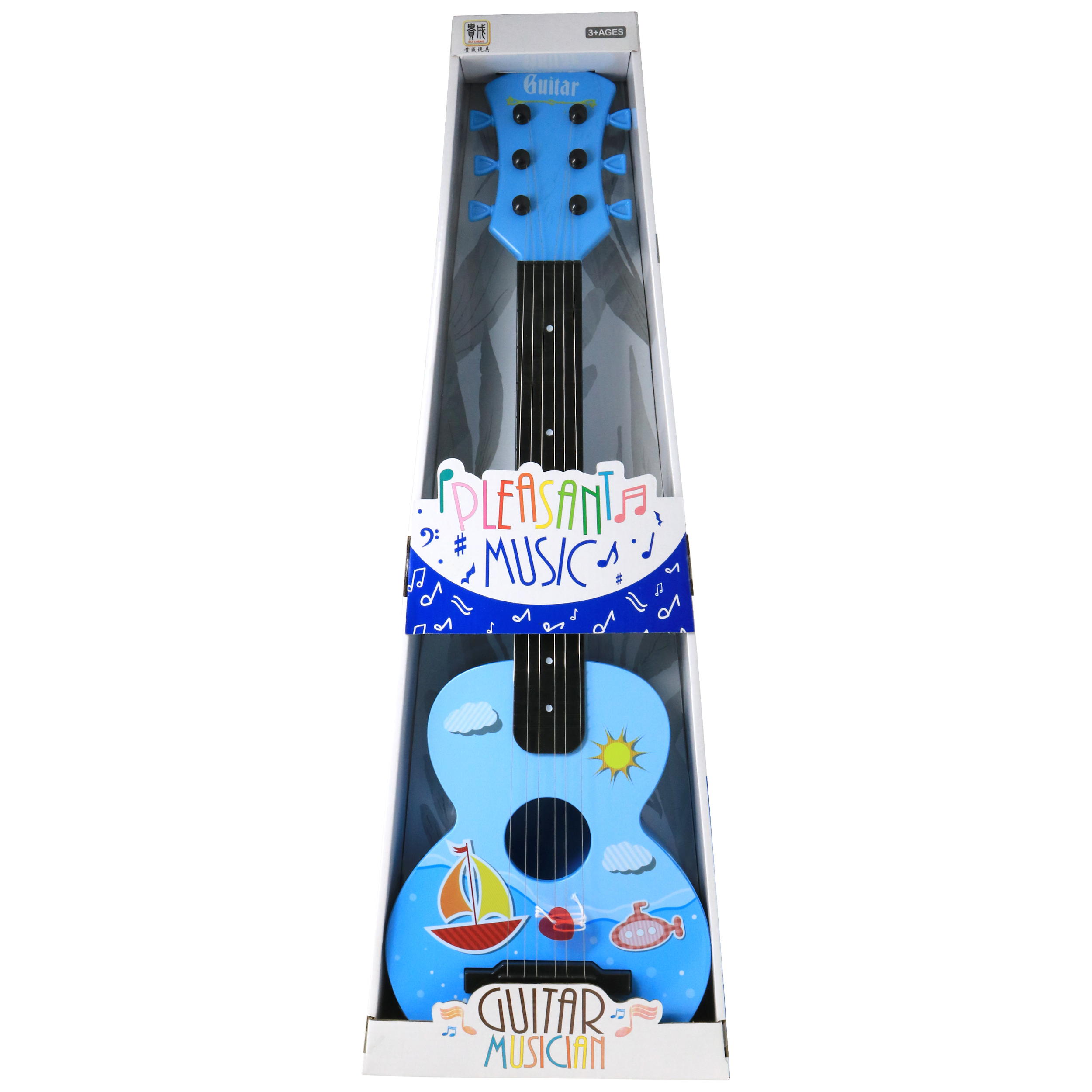 Retailery 6 String Acoustic Toy Guitar With Pick, 26 Inch, Blue