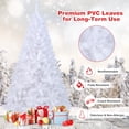thumbnail image 3 of Árbol de Navidad COSTWAY de PVC artificial de 6 pies con soporte blanco, 3 of 7
