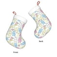 thumbnail image 3 of Daiia Cartoon Bunny Print Christmas Stocking，18"Large Knitted Xmas Stocking for Kids, Family Stocking for Fireplace Christmas Holiday Party Decoration, 3 of 7