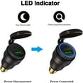 thumbnail image 4 of Aluminum DIN Hella Plug 30W 5A Power Delivery Motorcycle Dual USB Charger QC 3.0 Quick Charge Power Adapter Waterproof for 12V-24V BMW Ducati Triumph Hella DIN Socket, 4 of 6