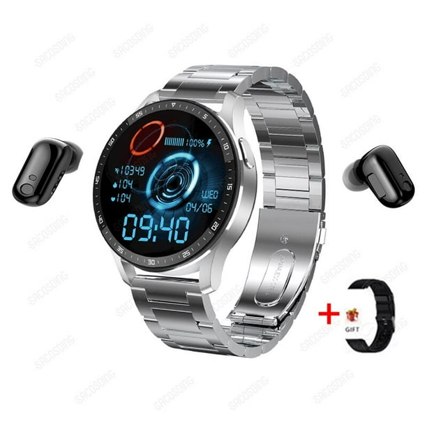 Reloj inteligente X7 2 en 1 para hombre, dispositivo con auriculares y BlueTooth, táctil HD pantalla completamente x 360 de 2023, con control del ritmo cardíaco y música, novedad de 360 xuanjing unisex