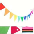 thumbnail image 2 of 6 Sets of Rainbow Triangle Flags with Ribbons Decorations Colorful Flags String Triangle Flags Wholesale Rainbow Flags Suitable for Carnival Birthday Party Holiday Decoration (Rainbow Colors), 2 of 8