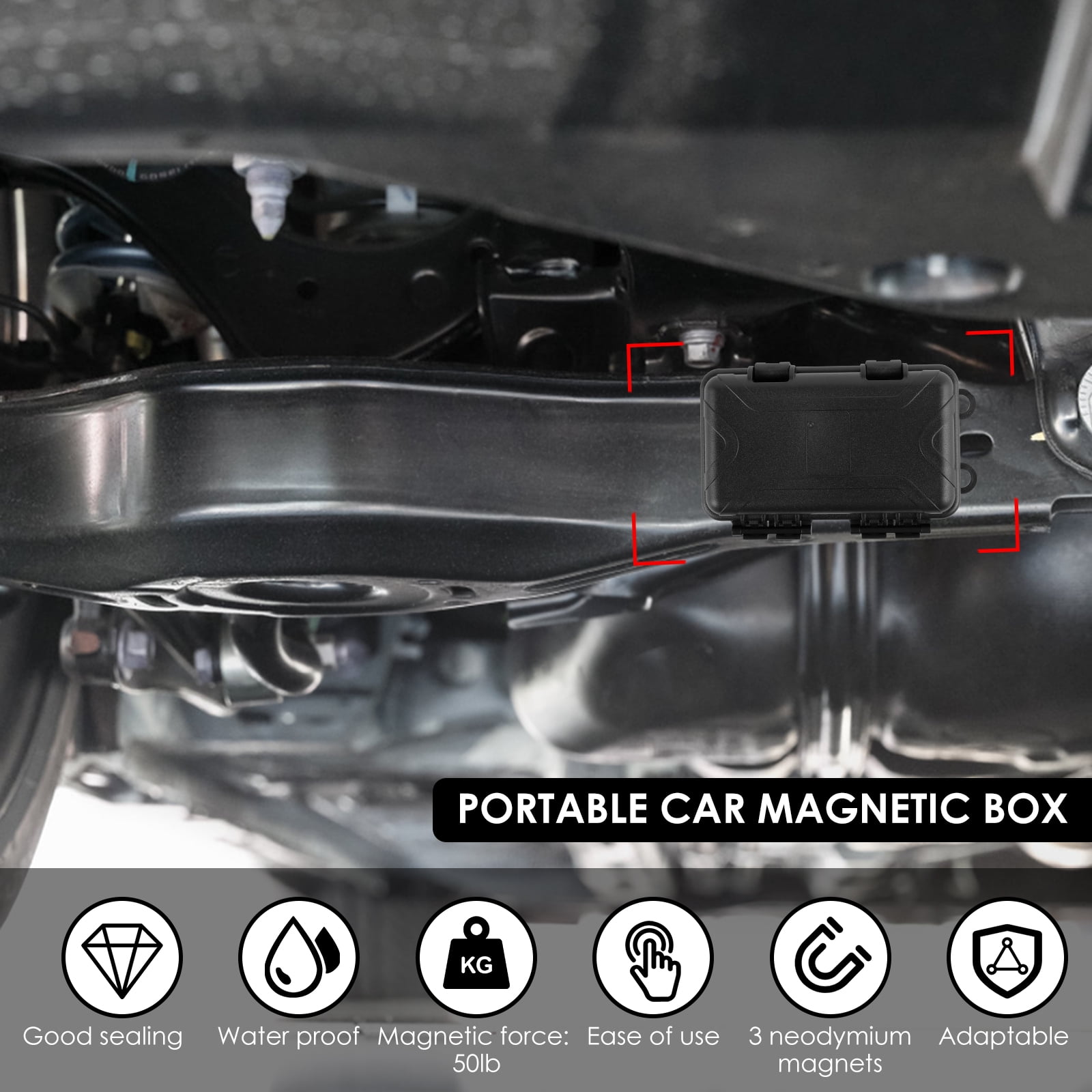 FUYGRCJ Magnetic Key Holder Under Car Hide Box photo 6