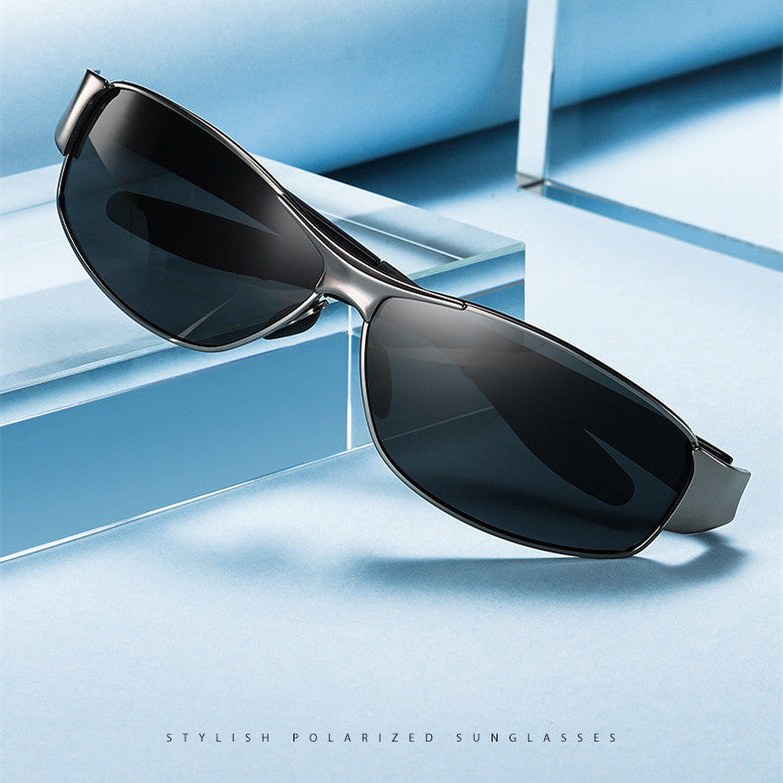 Polarized Sunglasses for Men, Square Frame, TAC Lens, UV Protection, Ideal for Driving, Fishing, Outdoor Sports and Fashion