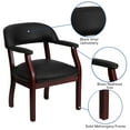 thumbnail image 3 of Flash Furniture Diamond Black Vinyl Luxurious Conference Chair with Accent Nail Trim, 3 of 10