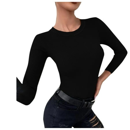 

Aayomet Bustier Tops For Women Casual Loose Fit Pocket Shirts for Women Cute Mama Bear & Graphic Sweatshirt Tunic Tops Round Neck Black M