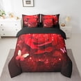 thumbnail image 2 of YST Red Rose 7-Piece Full Bed in a Bag Comforter Set – Rustic Aesthetic Animal Bedding with Sheets, 2 of 5