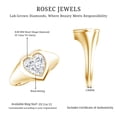 thumbnail image 5 of Rosec Jewels Certified Lab Grown Diamond Heart Engagement Ring 2 Carat - EF-VS Quality Certified Diamond Signet Ring with Jewelry Box, 18K Yellow Gold, US 10.50, 5 of 8