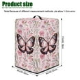 thumbnail image 7 of ZIATUBLES Pink Butterfly Floral Print Juicer Cover Canvas Kitchen Appliance Dust Cover with Top Handle Stain Resistant Countertop Decor Accessories, Size S, 8 "W x 8 "D x 17 "H, 7 of 7