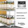 thumbnail image 4 of Lynk Professional 430422DS Slide Out Double Spice Rack Upper Cabinet Organizer-4-inch, 4" Wide, Chrome, 4 of 4
