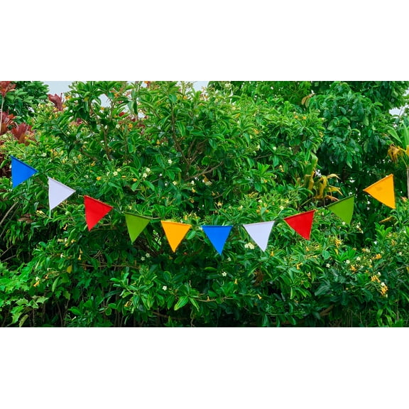 Blank 5 color Prayer Flags Surged Edges Put Your Own Prayers 5"X5"