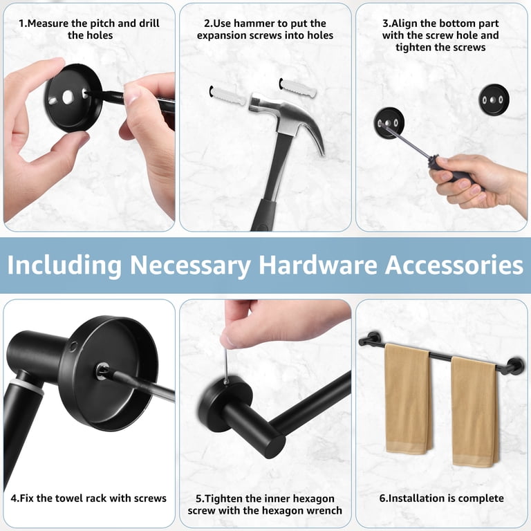 FVKRNYZ Adjustable Stainless Steel Towel Bar photo 6