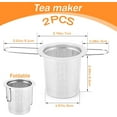 thumbnail image 6 of RUseeN 2 Pack Tea Strainer, Stainless Steel Tea Infuser Basket Sitting in Mugs, Tea Infusers for Loose Tea, Fine Mesh Tea Diffuser Long-Handled Tea Strainers Filters, Tea Steeper for Leaf, 6 of 7