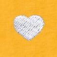 thumbnail image 2 of Dalix Lil Heart Face Embroidered Lightweight Relaxed Jersey Tee Summer Cute Short Sleeve T Shirt Womens in Gold L Large, 2 of 5