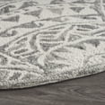 thumbnail image 4 of Ox Bay Ella 6' Round Ivory/Gray Fanned Geometric Indoor Area Rug, 4 of 9