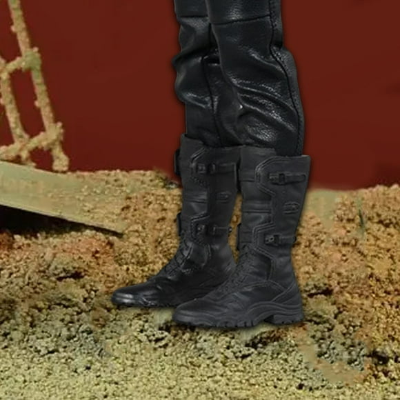 Botas con leggings a escala 1/6, botas de disfraz para figuras, botas casuales de moda hasta la mitad de la pantorrilla, botas de trabajo para Botas de hombre B