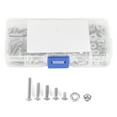 thumbnail image 2 of 180-Piece 304 Stainless Steel Pan Head Screw Assortment with Hex Nuts and Washers, #8-32 UNC, Corrosion-Resistant, Deep Thread Design for Secure Fastening, Ideal for Professionals and DIY Projects,, 2 of 6